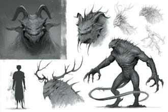 illustrate fantasy art creatures and characters