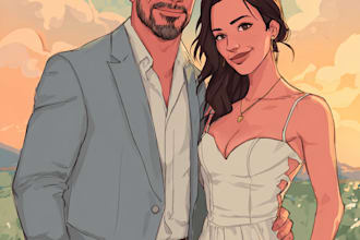 draw faceless couple illustration couples portrait