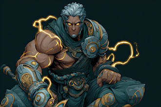 draw your fantasy, scifi or rpg character full body or portrait