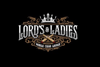create graceful and fantastic cigar logo design