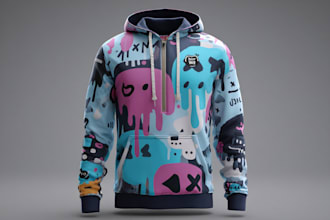 create custom hoodies, sweatshirts or any aop design