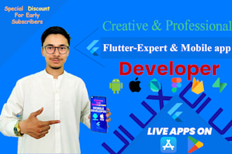 develop a modern flutter app with clean UI and database