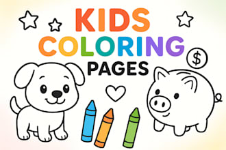 create cute custom coloring pages for kids