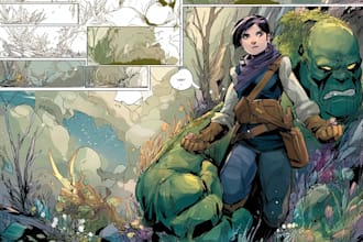 do comic book page illustration graphic novel cover art