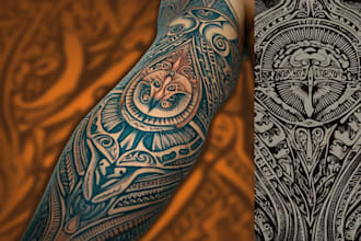 design a polynesian maori tribal tattoo