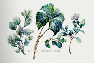 do a watercolor botanical illustration
