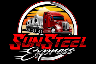 create an impressive sunsteelexpress logo in high definition