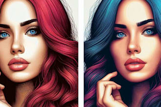 make an photo into a realistic vector portrait