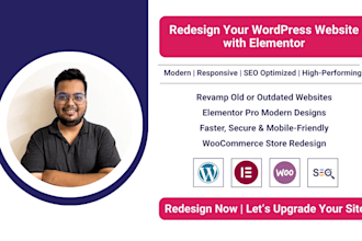 redesign wordpress website with wordpress elementor design