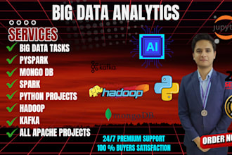 do big data analytics with spark, hadoop kafka,pyspark