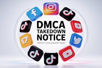 send dcma takedown facebook instagram reddit tiktok telegram google