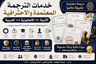 translate birth, marriage, and educational certificates urdu english arabic