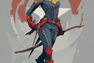 raw you a dc or marvel style comic book superhero or villain