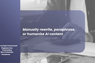manually rewrite, paraphrase, or humanize ai content