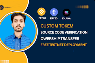 develop secure erc20, bep20, or solana spl token with smart contract audit