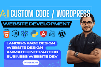 build custom code and wordpress website