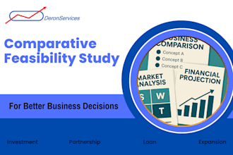 compare up to 3 business ideas with a 5 year projection