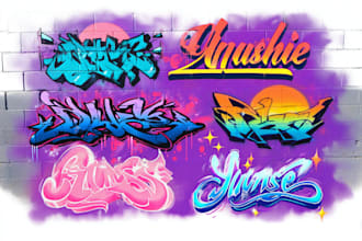 do custom font, lettering ,t shirt and graffiti logo