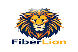 design a modern fiber optic logo