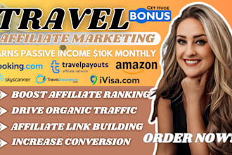 promote travel affiliate website for passive income generational wealth