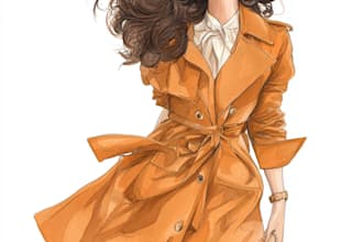 draw a fashion illustration, portrait, sketch