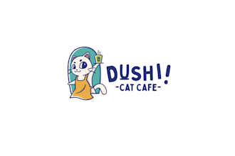 design up coming cat cafe logo