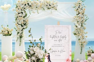 design welcome baord for wedding