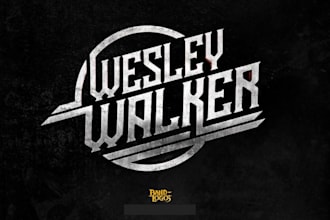 design an unreadable thrash black metal logo