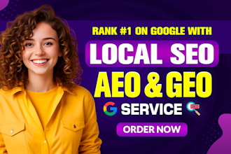 do complete monthly website off page GEO, aeo, local and ai SEO optimization