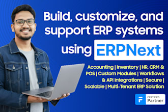build, customize, and support erp systems using erpnext
