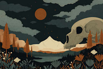 do dark art illustration for metal t shirt merchadise