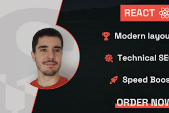 build a fast react landing page with technical SEO