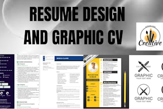 create professional resume design graphic cv cover letter template design