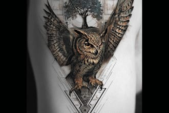 make a realistic realism tattoo design for you