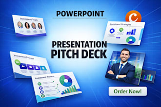 redesign powerpoint, pitch deck presentation, google slides, investor pitch deck