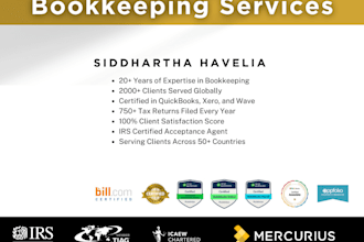 provide bookkeeping services using quickbooks, xero for global clients