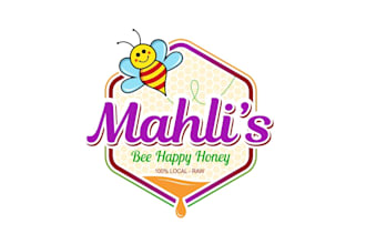 create wonderful excellent honey and bee logo design