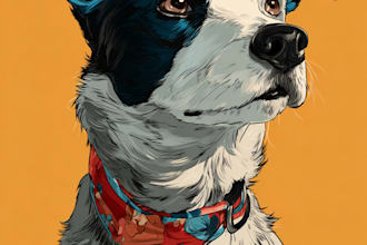 make a disney pets portrait illustration in disney style