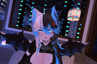 do customized vrchat avatar, vrc avatar, femboy avatar, furry avatar and 3d mode
