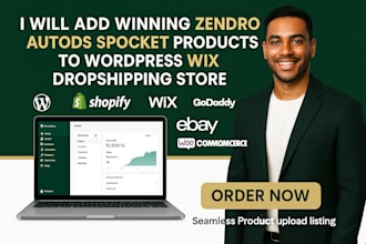 add winning zendrop autods spocket products to wordpress wix dropshipping store