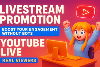 do organic youtube live stream promotion, live stream video promotion