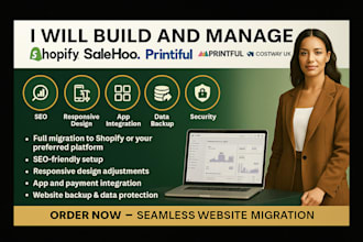 build shopify salehoo onbuy printify printful cjdropshipping costway uk stores