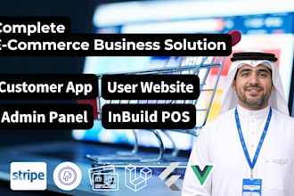 build flutter ecommerce app, website and admin panel