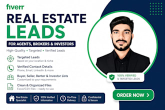 provide verified real estate leads for agents, brokers and investors