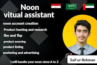 be your virtual assistant of noon for uae, ksa and egypt