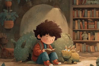 do children story book illustration