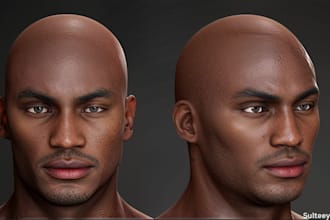 do 3d realistic character modeling metahuman character design daz3d 3d printing