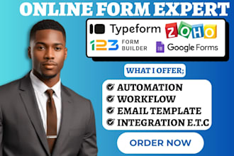 build 123formbuilder zoho fillable pdf form typeform googleform quiz integration