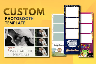design photobooth template for wedding , birthday , events