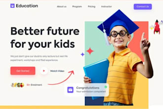 design kindergarten preschool website childcare daycare nanny seo elearning site